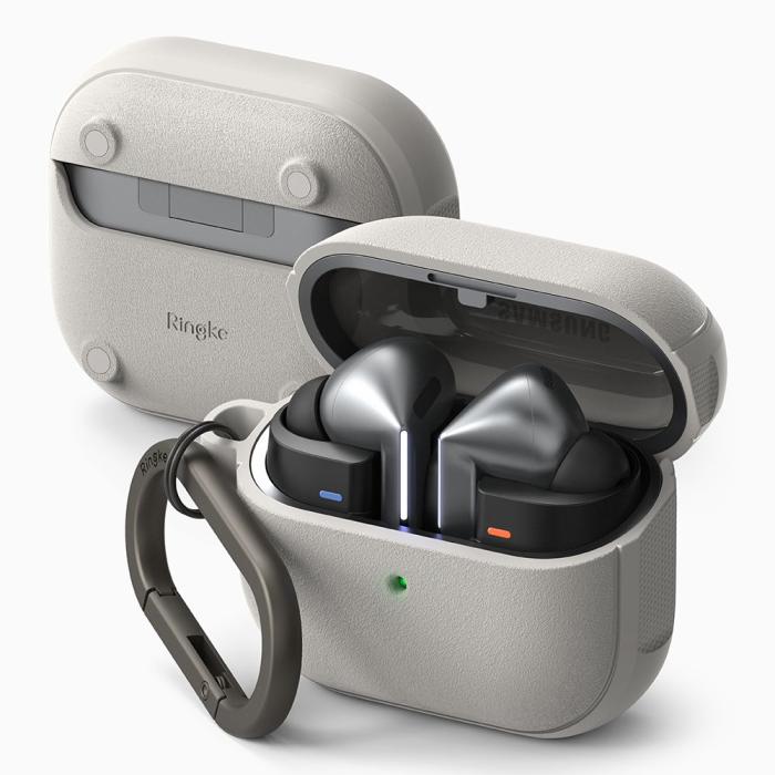 Bild 2, Ringke Ringke Galaxy Buds 3 / 3 Pro Skal MagSafe Onyx Warm Grey - Teknikhallen.se