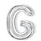  Bokstavsballong G 40 cm Silver - Teknikhallen.se