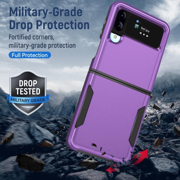 Bild 6,  Samsung Galaxy Z Flip 4 Skal Heavy Armor Hybrid Lila - Teknikhallen.se