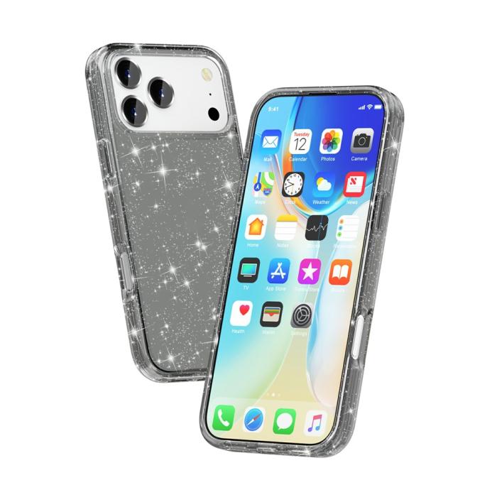 Bild 3,  iPhone 17 Pro Max Skal Glitter Svart - Teknikhallen.se