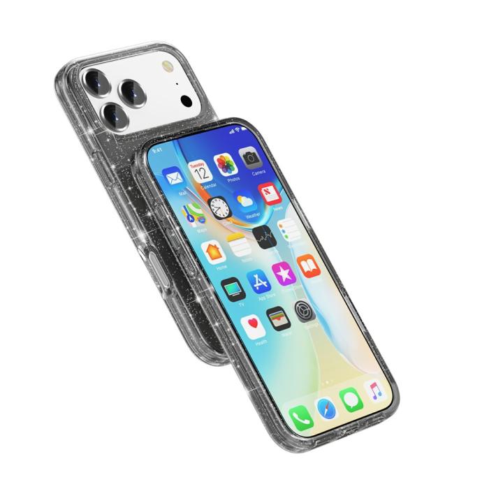 Bild 6,  iPhone 17 Pro Max Skal Glitter Svart - Teknikhallen.se
