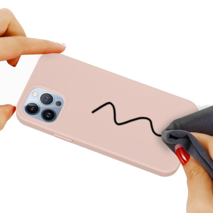 Bild 5,  iPhone 15 Pro Skal Silikon Sand Pink - Teknikhallen.se