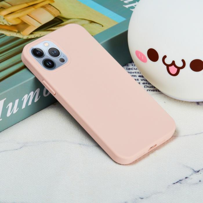 Bild 6,  iPhone 15 Pro Skal Silikon Sand Pink - Teknikhallen.se