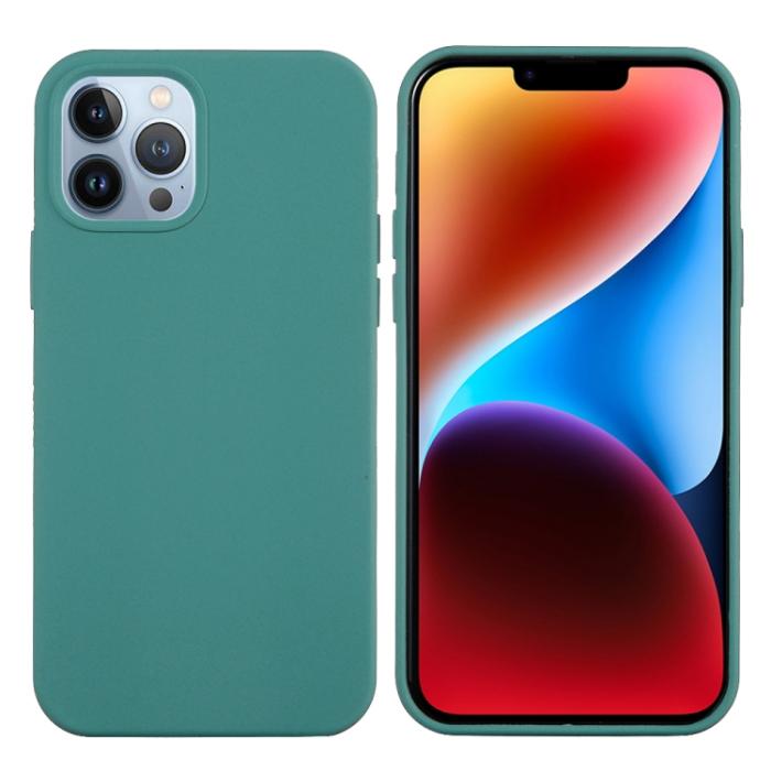 Bild 2,  iPhone 15 Pro Skal Silikon Tallgrön - Teknikhallen.se