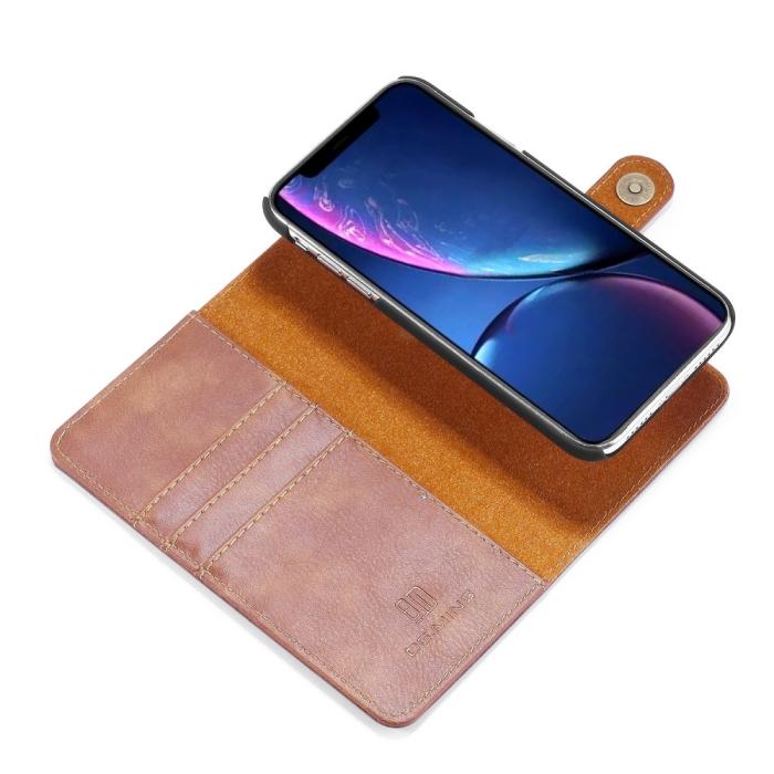 Bild 4, DG.MING iPhone 11 - DG.MING Plånboksfodral/Magnet Skal - Brun - Teknikhallen.se