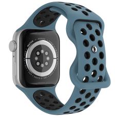 ColorPop Sportarmband Dual-Color Apple Watch 42/44/45/46/49 mm (M/L) Bl&aring;/Svart - Teknikhallen.se