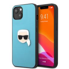 Karl Lagerfeld Karl Lagerfeld iPhone 13 Skal PU L&auml;der Karl Head Bl&aring; - Teknikhallen.se