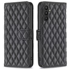 Samsung Galaxy A34 5G Fodral Diamond L&auml;der Svart - Teknikhallen.se
