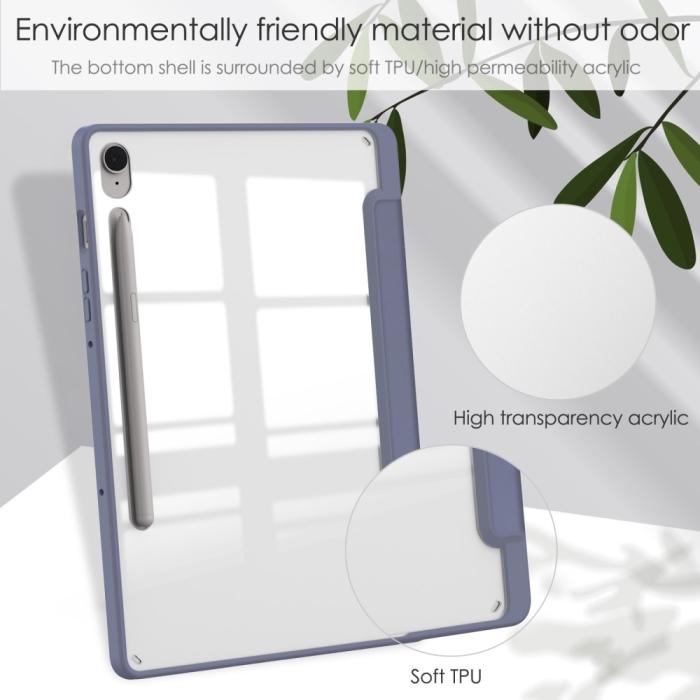 Bild 6,  Galaxy Tab S9 FE Fodral Hybrid Pennhållare Lila - Teknikhallen.se