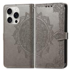  iPhone 16 Pro Max Fodral Mandala L&auml;der Gr&aring; - Teknikhallen.se