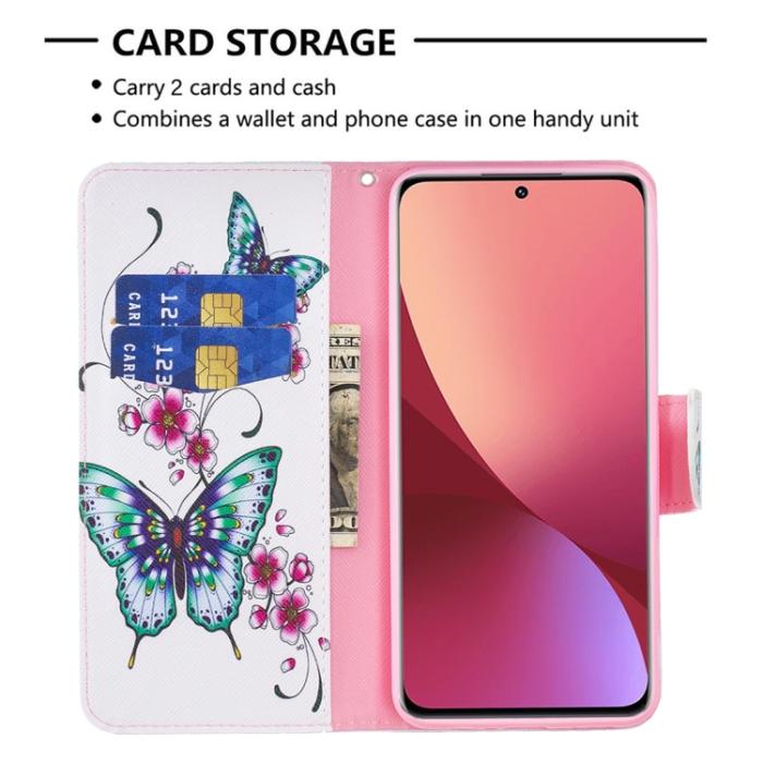 Bild 5,  Xiaomi 12 Fodral Med Tryck Fjärilar - Teknikhallen.se