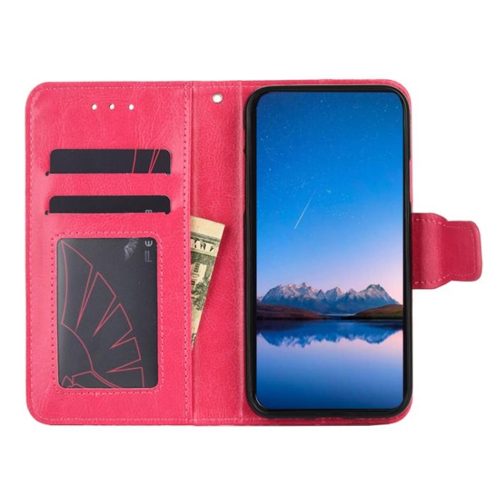 Bild 3,  Sony Xperia 1 IV Fodral Crazy Horse Läder Rosa - Teknikhallen.se