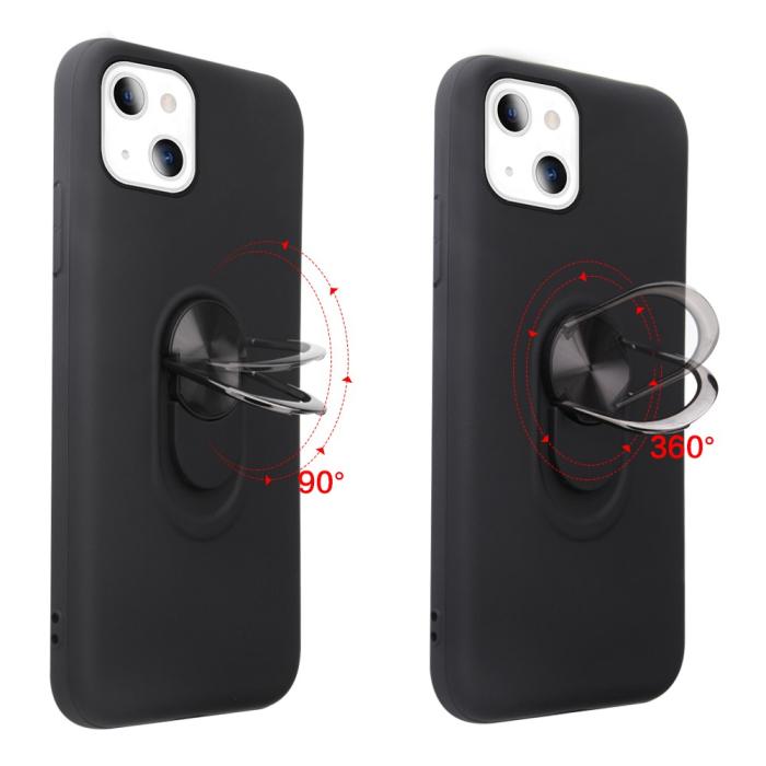 Bild 3,  iPhone 13 Skal Hybrid Ring Hållare Blå - Teknikhallen.se