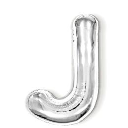  Bokstavsballong J 40 cm Silver - Teknikhallen.se