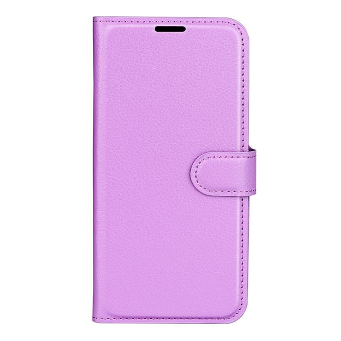 Bild 5,  Samsung Galaxy A16 Fodral Litchi Läder Lila - Teknikhallen.se