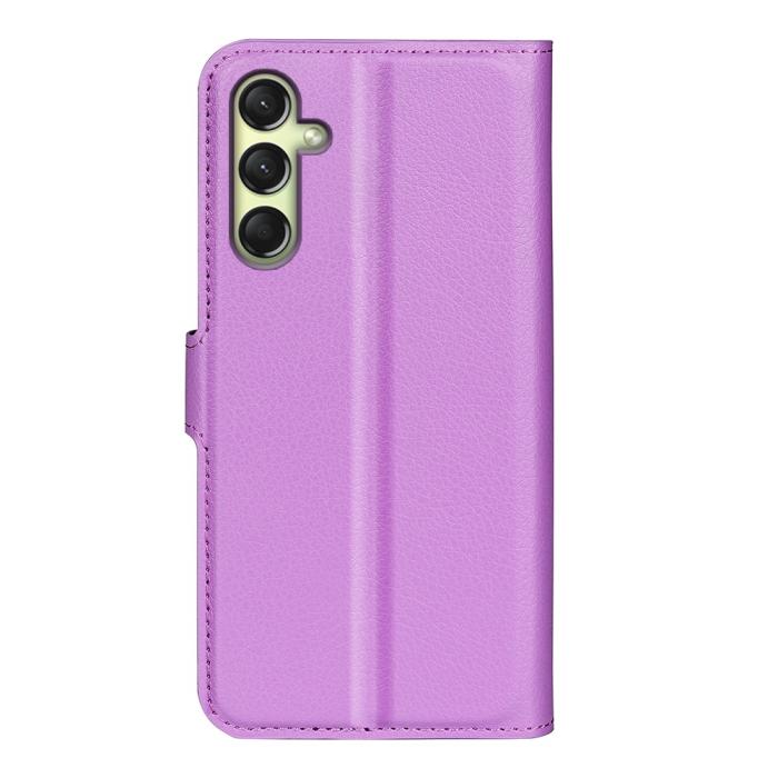 Bild 6,  Samsung Galaxy A16 Fodral Litchi Läder Lila - Teknikhallen.se