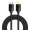 BASEUS Baseus 2m 8K 60Hz HD HDMI - HDMI 2.1 Nylon Kabel Svart - Teknikhallen.se