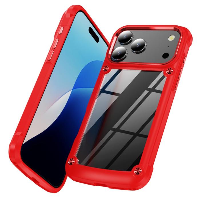 Bild 2,  iPhone 17 Pro Max Skal Xtreme Shockproof Hybrid Röd - Teknikhallen.se