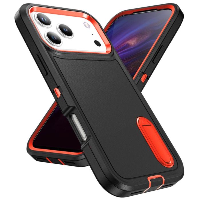 Bild 2,  iPhone 17 Pro Max Skal Extreme Shockproof Hybrid Svart / Orange - Teknikhallen.se