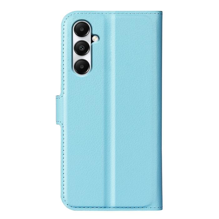 Bild 6,  Samsung Galaxy A05s 4G Fodral Litchi Läder Ljus Blå - Teknikhallen.se