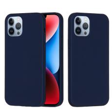  iPhone 15 Pro Skal Silikon Midnatt Bl&aring; - Teknikhallen.se