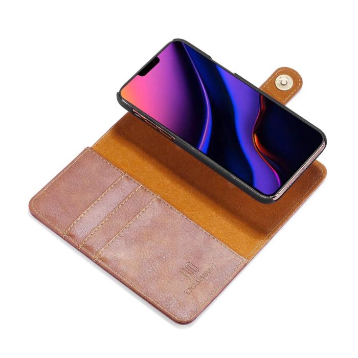 Bild 4, DG.MING iPhone 11 Pro Max - DG.MING Plånboksfodral/Magnet Skal - Brun - Teknikhallen.se