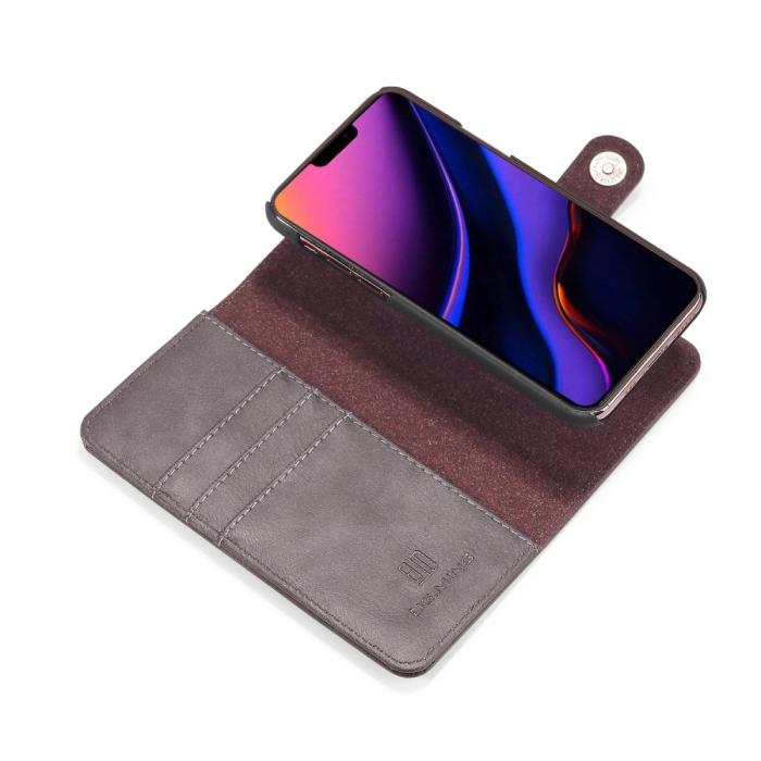 Bild 4, DG.MING iPhone 11 Pro Max - DG.MING Plånboksfodral/Magnet Skal - Grå - Teknikhallen.se