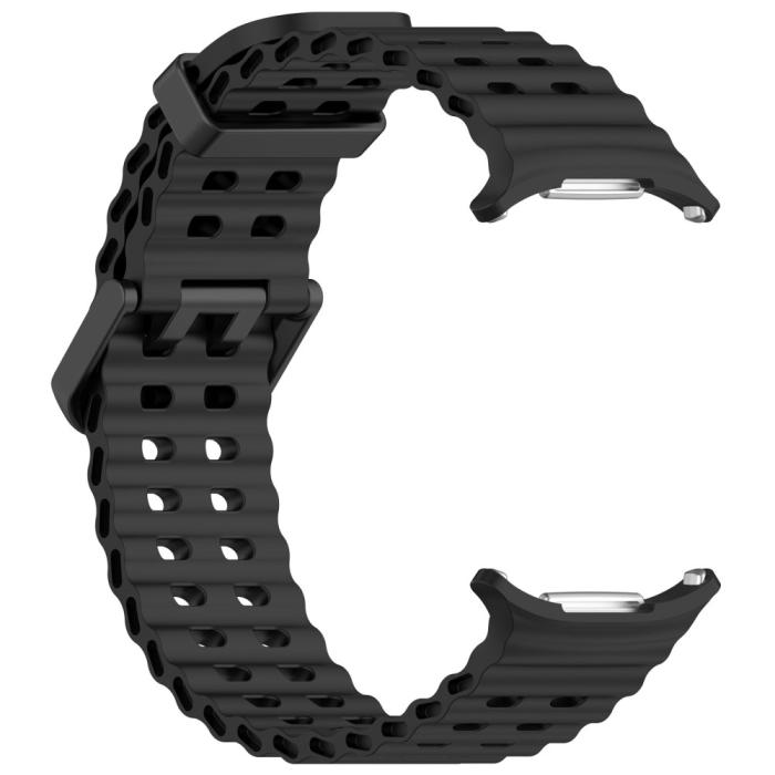 Bild 3,  Galaxy Watch Ultra (2025) / 47 mm Armband Wave Design Svart - Teknikhallen.se