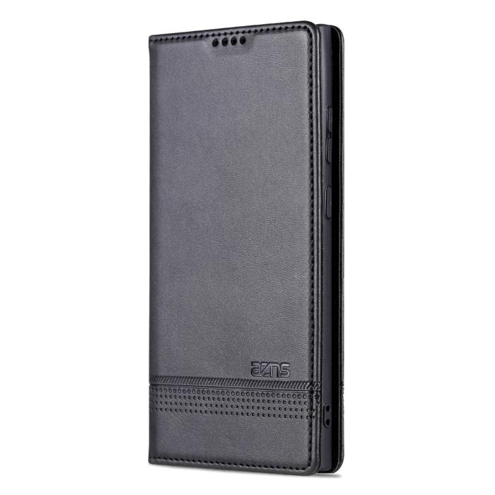 Bild 6, AZNS AZNS Samsung Galaxy S23 Ultra Fodral Flip Läder Svart - Teknikhallen.se