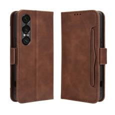  Sony Xperia 1 VII Fodral Med Avtagbart Kortfodral Brun - Teknikhallen.se