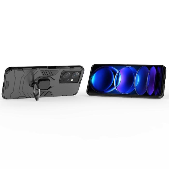 Bild 3,  Xiaomi Redmi Note 12 4G Skal Ring Hybrid Armor Svart - Teknikhallen.se