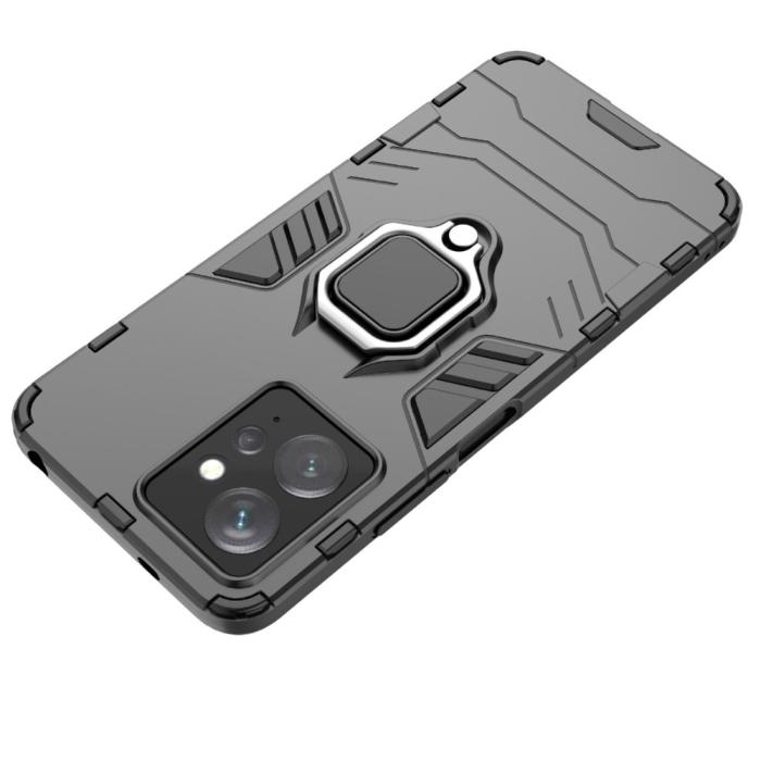 Bild 5,  Xiaomi Redmi Note 12 4G Skal Ring Hybrid Armor Svart - Teknikhallen.se