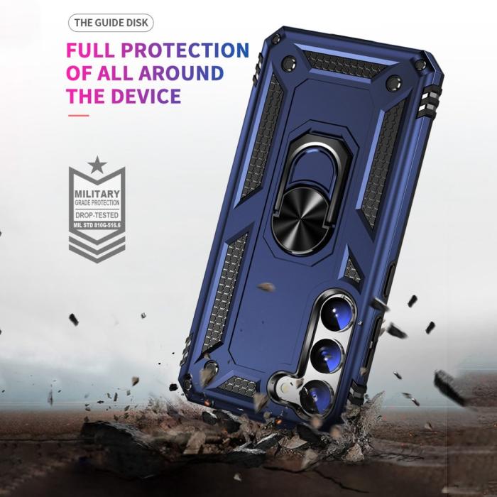 Bild 5,  Samsung Galaxy S23 Plus Skal Ring Shockproof Hybrid Blå - Teknikhallen.se