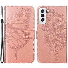  Samsung Galaxy S23 Fodral Fj&auml;ril Tryck Ros&eacute;guld - Teknikhallen.se