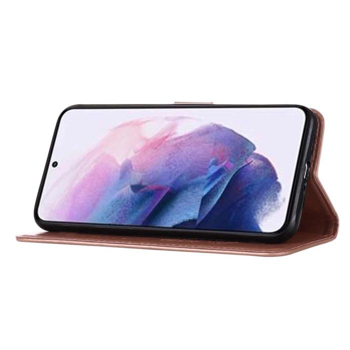 Bild 3,  Samsung Galaxy S23 Fodral Fjäril Tryck Roséguld - Teknikhallen.se