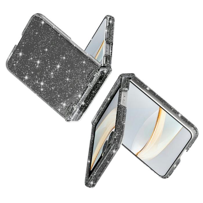 Bild 2,  Samsung Galaxy Z Flip 8 Skal Glitter TPU Svart - Teknikhallen.se