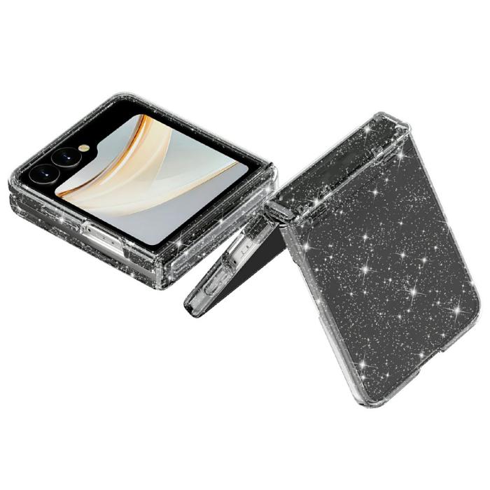 Bild 3,  Samsung Galaxy Z Flip 8 Skal Glitter TPU Svart - Teknikhallen.se
