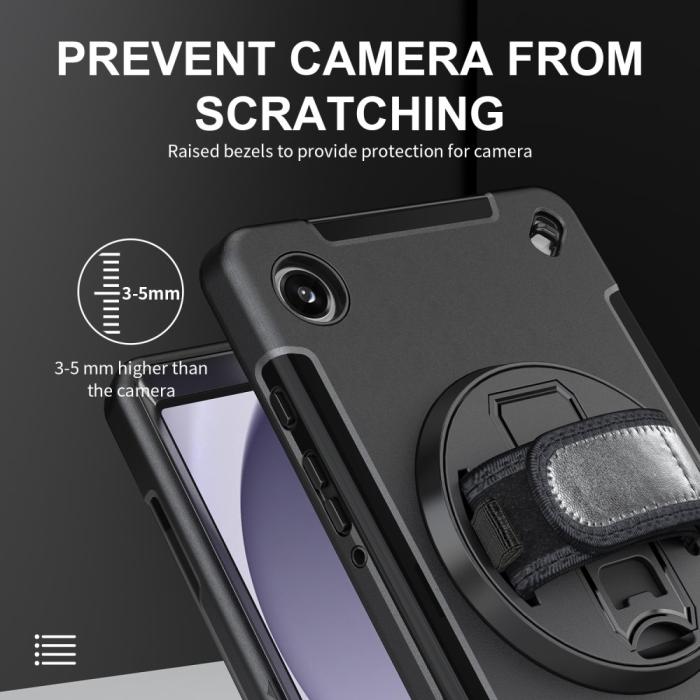 Bild 6,  Samsung Galaxy Tab A9 Skal 360 Rotation Shockproof Med Rem - Teknikhallen.se