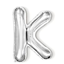  Bokstavsballong K 40 cm Silver - Teknikhallen.se
