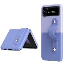  Galaxy Z Flip 4 Skal Kontrast Med Finger Strap Bl&aring;/Lila - Teknikhallen.se