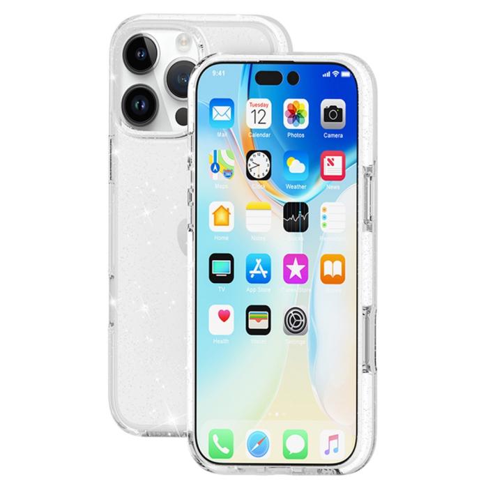 Bild 4,  iPhone 16 Pro Max Skal Glitter Transparent - Teknikhallen.se