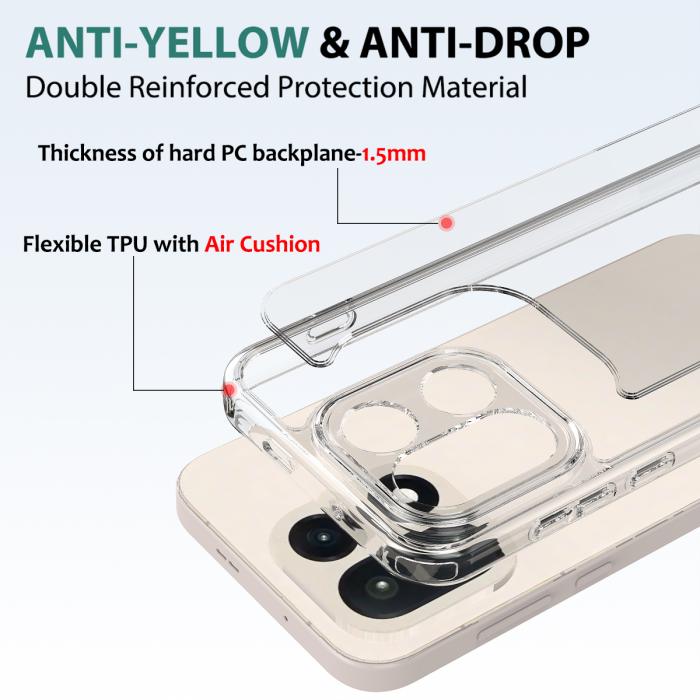 Bild 4,  OnePlus 15 Skal Shockproof Hybrid Transparent - Teknikhallen.se