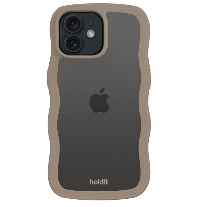 Bild 2, holdit holdit iPhone 12/12 Pro Skal Wavy Mocha Brown Transparent - Teknikhallen.se