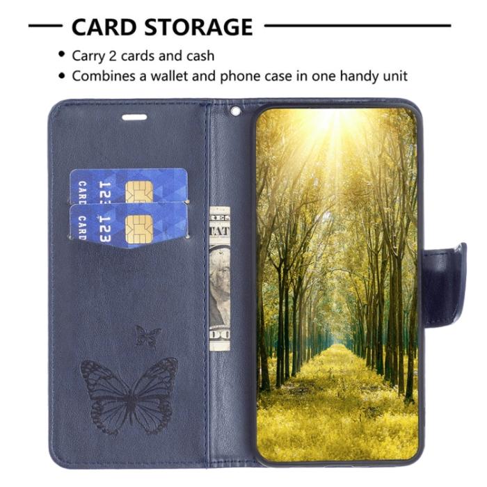 Bild 4,  Xiaomi 13 Lite 5G Fodral Med Fjäril Tryck Mörk Blå - Teknikhallen.se