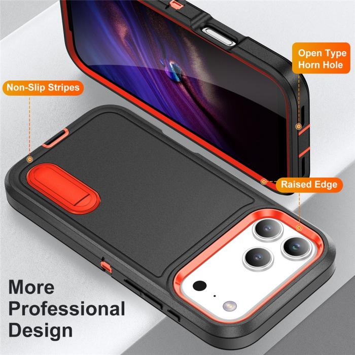 Bild 4,  iPhone 17 Pro Max Skal Extreme Shockproof Hybrid Svart / Orange - Teknikhallen.se