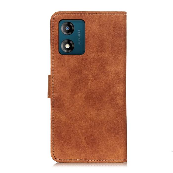 Bild 3, KHAZNEH KHAZENH Motorola Moto E13 Fodral Retro Läder Brun - Teknikhallen.se