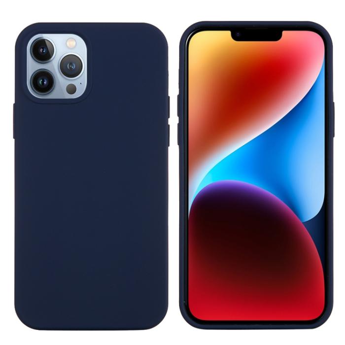 Bild 2,  iPhone 15 Pro Skal Silikon Midnatt Blå - Teknikhallen.se
