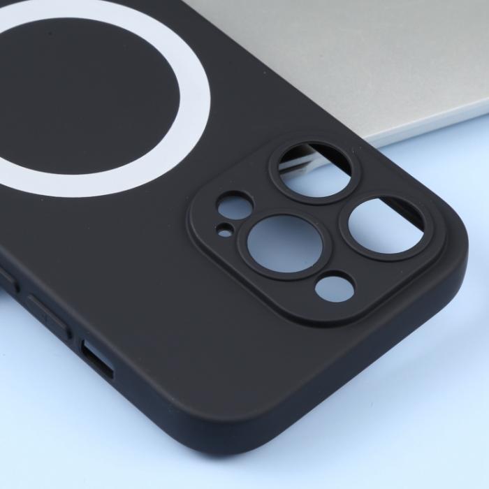 Bild 5,  iPhone 15 Pro Skal MagSafe Liquid Silikon Svart - Teknikhallen.se