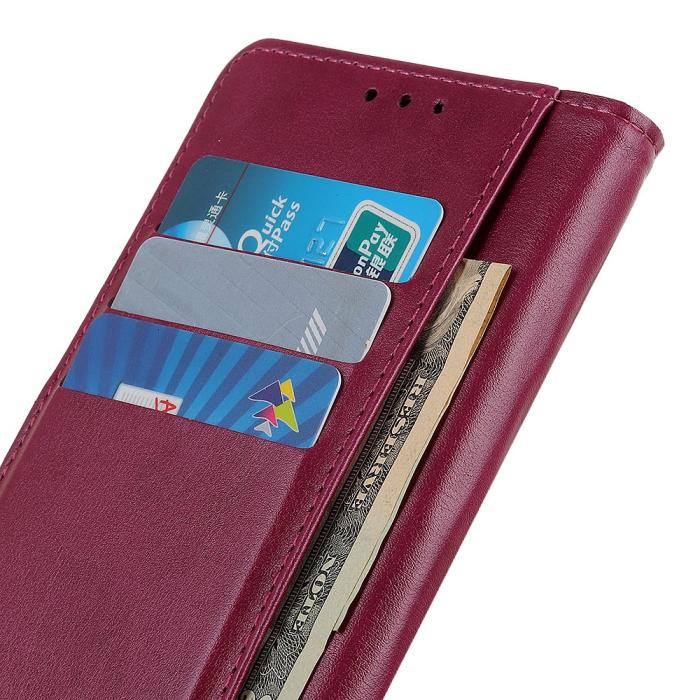 Bild 4,  Xiaomi Redmi 10 5G Fodral Läder Röd - Teknikhallen.se