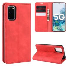  Samsung Galaxy S20 FE - Silkeslent L&auml;derfodral - R&ouml;d - Teknikhallen.se